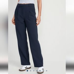 Old Navy Extra High-Waisted Pleated Taylor Wide-Leg Trouser Suit Pants Women